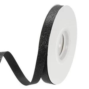 Schwarz Metallic Glitzerband Rolle, 3/8 Zoll x 25 Yards Glitzerband - Bild 1 von 7