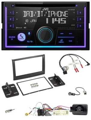 JVC Lenkrad USB 2DIN DAB Bluetooth CD Autoradio für Kia Sportage ab 2016 schwarz - Bild 1 von 4