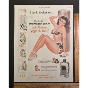 Vintage Print Ad Mennen Skin Bracer Sexy Woman Swim Suit Art 1940s Ephemera - Picture 1 of 1