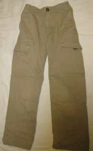 LANDS END NEW Tan Khaki Elastic Waist Iron Knee Pants Boys Sz Size 8 NEW - Picture 1 of 6