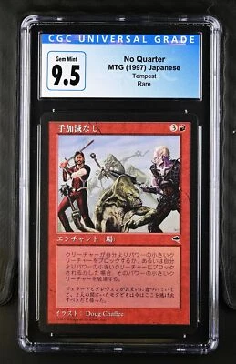 NO QUARTER *Japanese* Tempest Rare CGC 9.5 MTG [Nostalgium] - Image 1 of 2