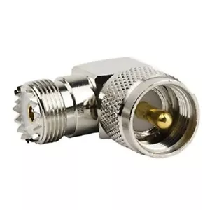 PL259 SO239 rechter Winkel Ellenbogen Stecker Buchse Adapter Konverter - Bild 1 von 2
