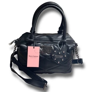 Juicy Couture Lakritze schwarz heller als ein Diamant Schulranzen Tasche Geldbörse Neu mit Etikett - Bild 1 von 10