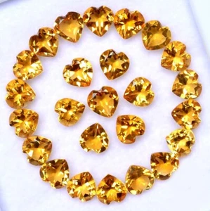 Natürlich Citrin Herz Facettiert Schliff Lose Kalibriert Edelstein Bereit für - Picture 1 of 24