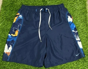 Vintage Nike Swim Trunks Shorts Men's Size L Swimsuit Board Shorts Blue - Picture 1 of 6