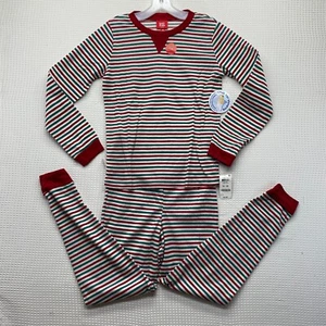 Matching Family PJs Kids red white green Stripe Christmas Pajama Set 14-16 XL - Picture 1 of 13