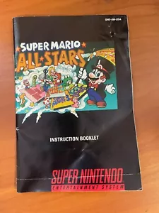 Folleto de instrucciones Super Mario All Stars Super Nintendo SNES SOLO MUY BUENO - Imagen 1 de 1