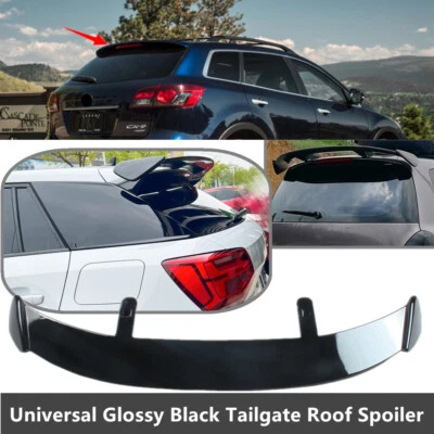 Universal Gloss Black Fit For Mazda CX-9 07-15 Rear Roof Spoiler Modified Wing - Image 1 of 4