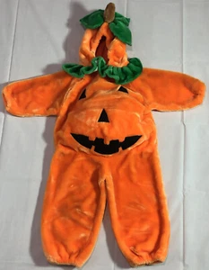 Pumpkin Jack-O-Lantern Costume Kids Toddler Small Outfit Halloween Plush Orange - Picture 1 of 10