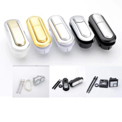 Universal Toilet Push Button WC Dual Flush Replacement Cistern Chrome Buttons - Image 1 of 4