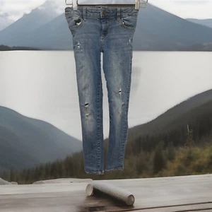 Gap Girls Denim Stretch Super Skinny Light Blue Jeans Size 7 -Adj Waist - Picture 1 of 2