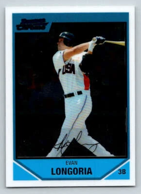 2007 Bowman Chrome Draft Prospects #BDPP99 Evan Longoria (ref 175176) - Image 1 of 2