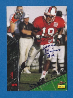 EDDIE GOINES, NC STATE  - SEAHAWKS 1995 SIGNATURE ROOKIES AUTOGRAPHED RC #32 - Image 1 of 2