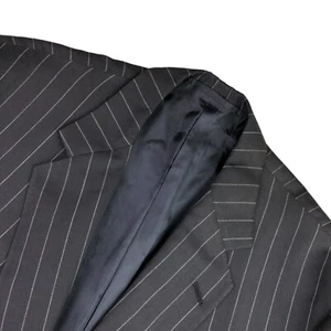 VTG Fallan & Harvey Men's 2-Button Suit Navy Pinstripe • England • 48R | 44x29 - Picture 1 of 16