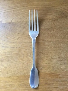 ANTIQUE SOLID SILVER DESSERT FORK FIDDLE PATTERN LONDON 1829 - Picture 1 of 3