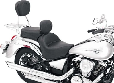 MUSTANG WIDE TOURING SEAT w/DRIVER BACKREST 06-11 KAWASAKI VN900B VULCAN CLASSIC - Image 1 of 2