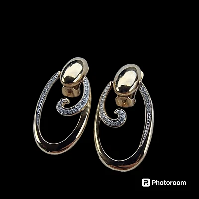  Pierre Lang Ohrringe Ohrclips, Vergoldet, Mit Zirkonia, Elegant - Bild 1 von 4