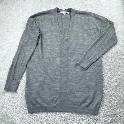 Boden Gray Wool V Neck Sweater Womens Small - Image 1 of 4