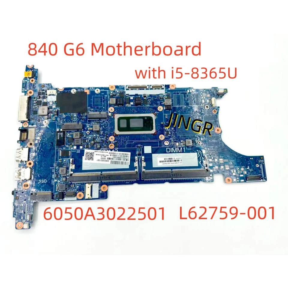 For HP EliteBook 840 G6 Laptop Motherboard i5-8365U 6050A3022501 L62759-001 - Image 1 of 4