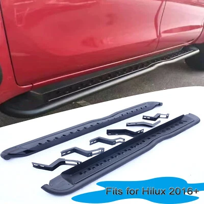 Running Board  Side Step Side Bar Fits for Toyota Hilux 2016-2024 Carbon Steel - Image 1 of 4