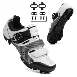 Professional MTB Cycling Shoes with SPD Cleats Road Bike Self-Locking Sneakers - Picture 1 of 27