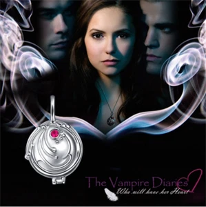 Vampire Diaries Elena Pendant Necklace Retro Jewelry 925 Sterling Sliver Stock - Picture 1 of 9