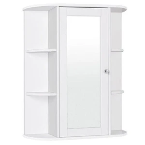 Mirrored Bathroom Medicine Cabinet with Single Mirror Door and Adjustable Shelf- - Picture 1 of 5