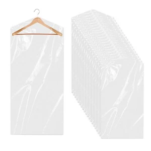 20 Pcs Clear Plastic Garments Bags Dustproof Clothes Covers for Closet Travel - Picture 1 of 8
