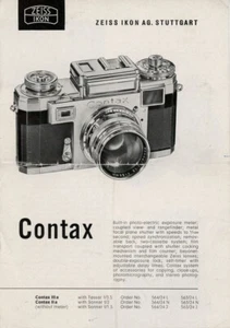 Zeiss Ikon Contax IIIa Vintage Brochure Scarce Free Shipping! - Picture 1 of 3