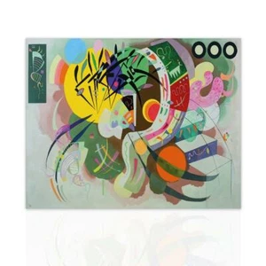Quadro su Tela Curva Dominante Kandinskij Tributo Opera d'arte Tela in Cotone - Bild 1 von 7