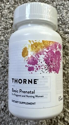 Thorne Basic Prenatal Folate Multivitamin 90 Capsules Free Ship 05/26 Closeout!! - Image 1 of 3