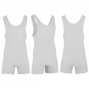 Men’s MMA Wrestling Singlet – BJJ Bodywear Compression Fitness Training Gear - Picture 1 of 35