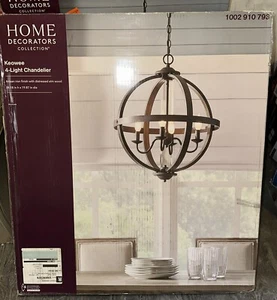 NEW Home Decorators Keowee 4-Light Chandelier Artisan Iron Finished Distressed - Picture 1 of 1
