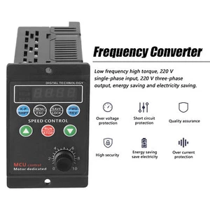 220V 750W Single Phase / 3-Phase Variable Frequency Drive Converter Motor G2C1 - Picture 1 of 8