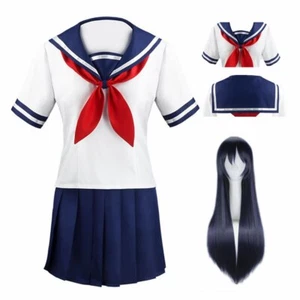 Anime Yandere Simulator Ayano Aishi Cosplay Costumes Girls School JK Uniform - Picture 1 of 14