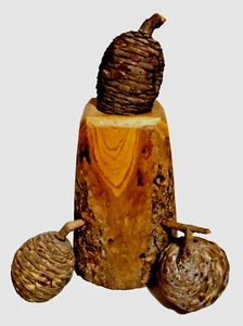 RARE 1940-Vintage Cedars-of-Lebanon GENUINE ANTIQUE Hand-Carved Wood Collectible - Picture 1 of 21