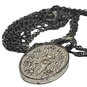 Disney Tinkerbell Necklace Silver Color Costume Jewelry Girls Play Dress Up Gift - Picture 1 of 12