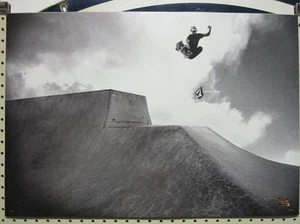 VOLCOM surf skateboard 2008 Aaron Suski B&W Promo Poster Flawless New Old Stock - Picture 1 of 1