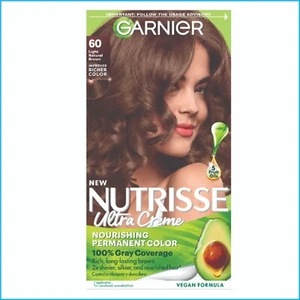 Garnier Nutrisse Nourishing Hair color Light Natural Brown G-60 - Picture 1 of 12