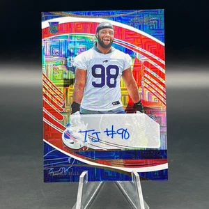 T.J. Sanders 2025 Panini Score #180 Signature Rookies Auto Red Squares /150 RC - Picture 1 of 2