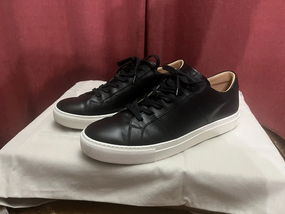 Greats Brooklyn Royale Zapatos para Hombres Tenis de Cuero Negro para Hombres Talla 10.5 Foto 1 de 4