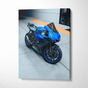 Yamaha R1 High Resolution Museum Quality Vertical Motorcycle Canvas Print #013 - Picture 1 of 14