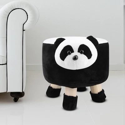 For Household Mini Animal Shape Stool Lovely Stool With Flannel Solid Wood - Image 1 of 4