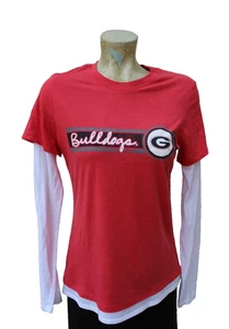 Creative Apparel Georgia Bulldogs Damen LS T-Shirt L Fitted - Sleeve Spell Out - Bild 1 von 3