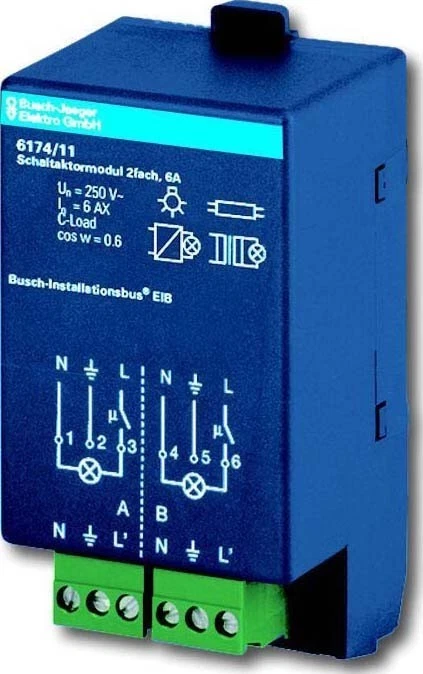 Busch-Jaeger 6174/11 Schaltaktormodul 6a