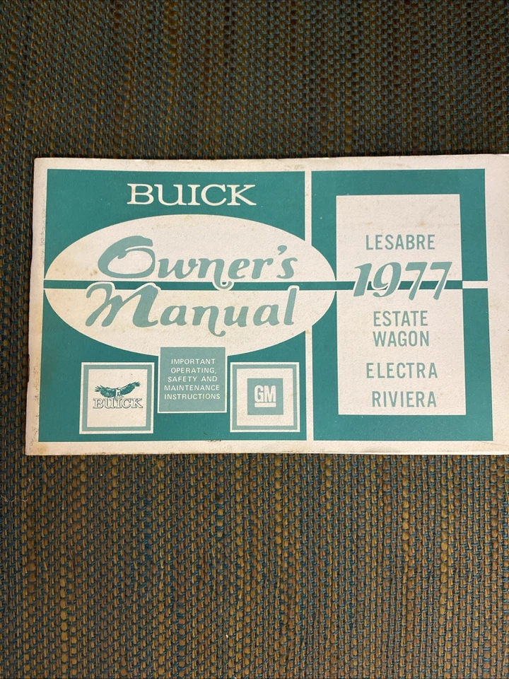 1977 BUICK LESABRE ELECTRA RIVIERA WAGON ORIGINAL OPERATOR OWNERS MANUAL USED - Image 1 of 1