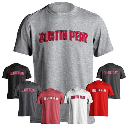 Austin Peay State University Governors Arched Text Short Sleeve Tee T-Shirt Cover