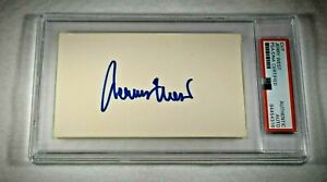 Rare JERRY WEST Signed 3x5 Index Card-Los Angeles Lakers-PSA 