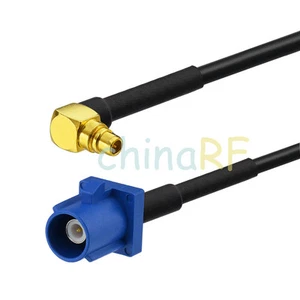 Fakra C plug male to MMCX male angle cable for GPS telematic RG174 15CM - Picture 1 of 3