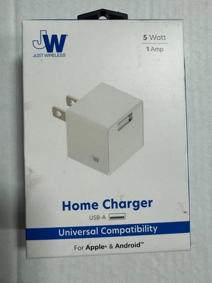 Just Wireless Universal Home Wall Charger White USB-A Port 5 Watt Fast-Charging - Image 1 of 1